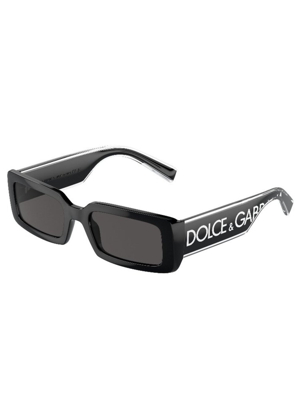 New Dolce&Gabbana Women's Sunglasses Black Square Grey Lens Injected Frame 501